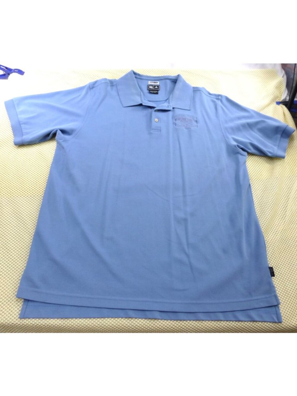 Adidas Climalite NASCAR Busch Series 25th Anniversary Polo Shirt XL Light Blue